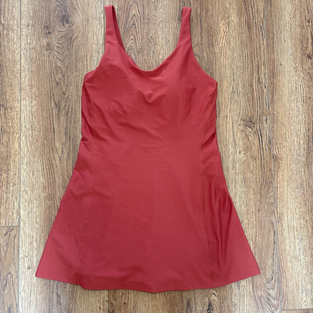 Old Navy Active‎ Powersoft Go-Dry Exercise Dress Rust Red Built-in Shorts Medium